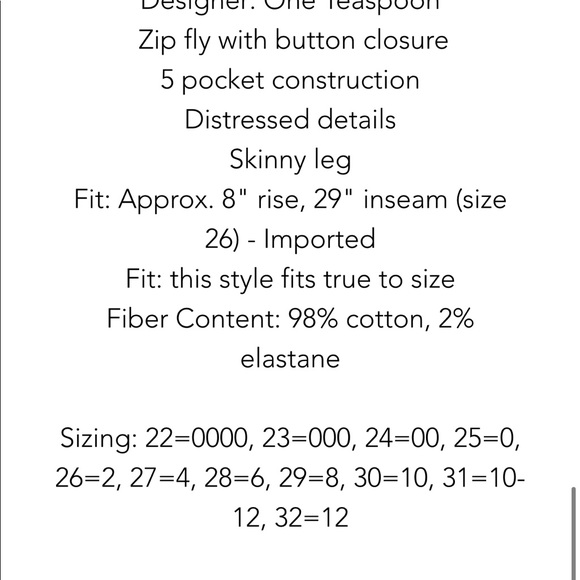 Brand new one teaspoon  👖 - Picture 5 of 6